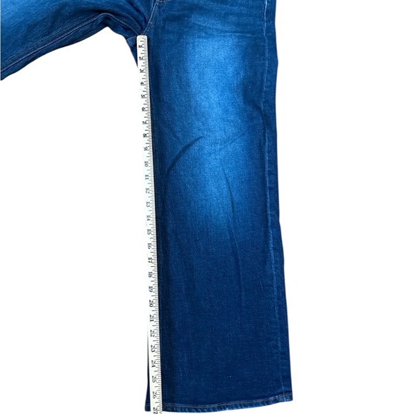 Quince Bella Stretch Relaxed Wide Straight  Leg Jeans Stormy Blue Sz 29 - Picture 6 of 10